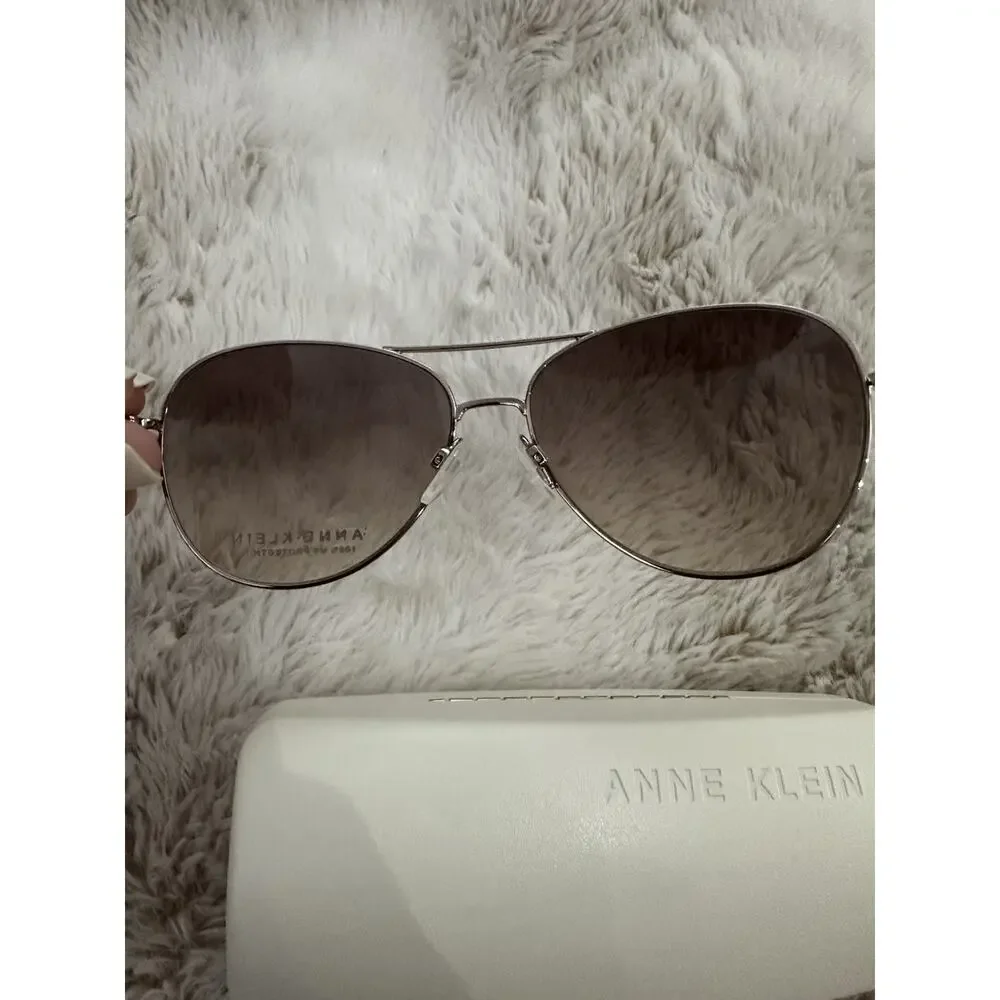 NEW Aviators Womens Anne Klein AK7007 Rose 59-14-135 Sunglasses